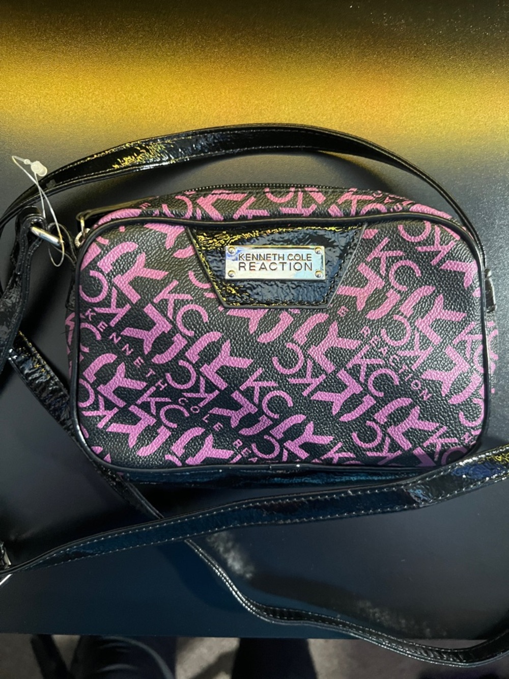 NWOT Kenneth Cole Reaction Pink Logo Crossbody Bag